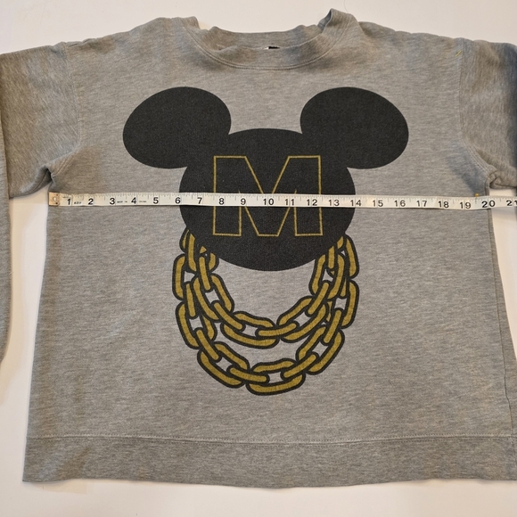 Vtg/Y2K Disney Mickey Mouse Gold Chain Long Sleeve Sweatshirt Women's Size S - Picture 4 of 6